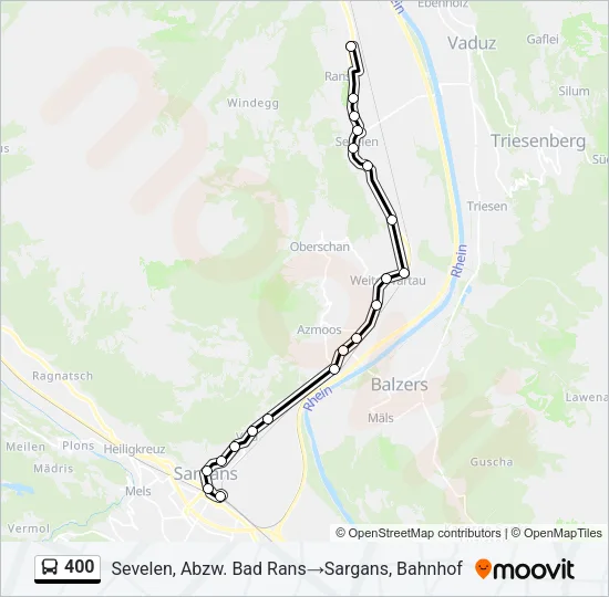 400 Bus Line Map