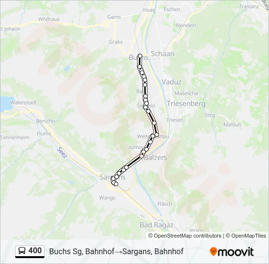 400 Bus Line Map
