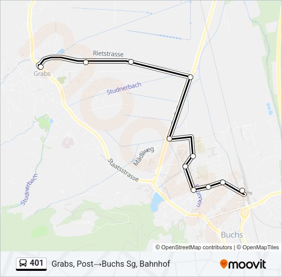 401 Bus Line Map