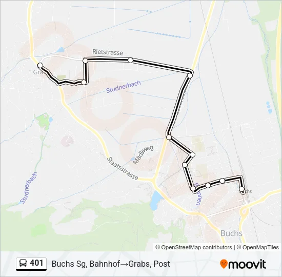 401 Bus Line Map