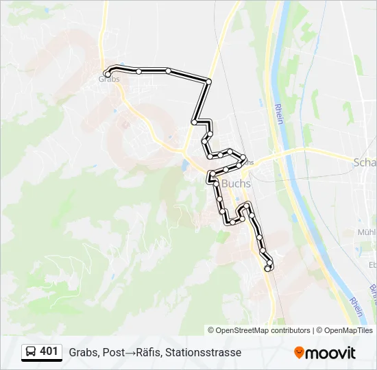 401 Bus Line Map