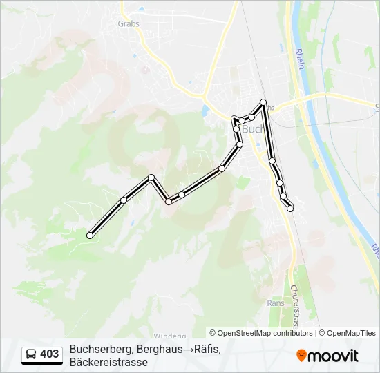 Buslinie 403 Karte