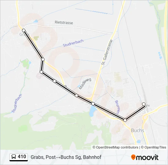 410 Bus Line Map