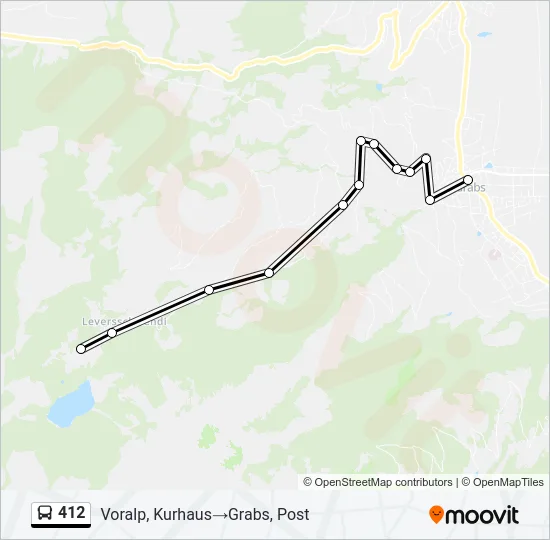 412 Bus Line Map