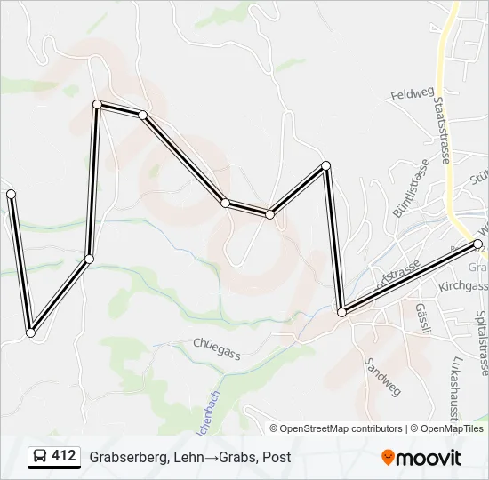 412 Bus Line Map
