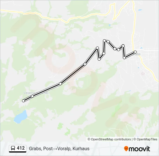 412 Bus Line Map