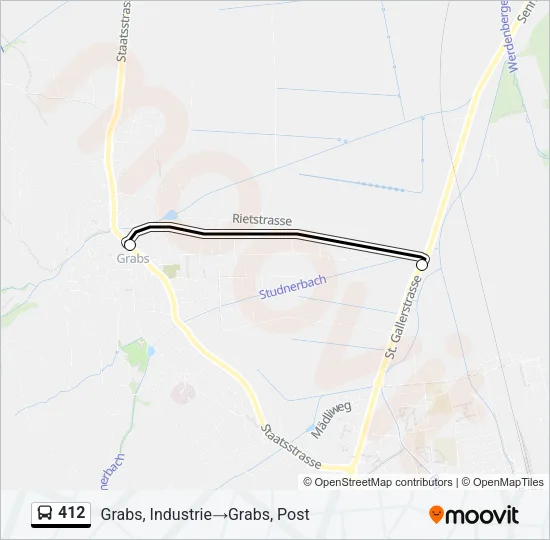 412 Bus Line Map