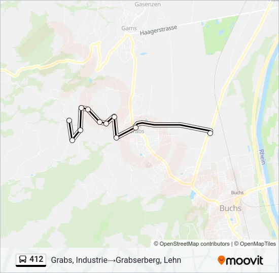 412 Bus Line Map