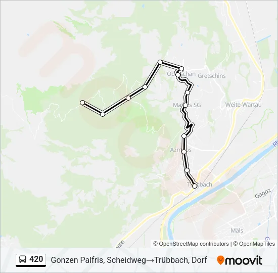 420 Bus Line Map