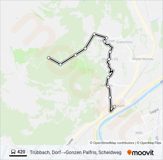 420 Bus Line Map