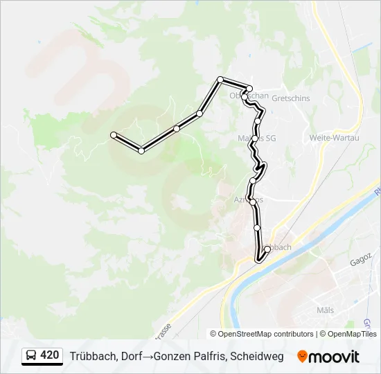 420 Bus Line Map