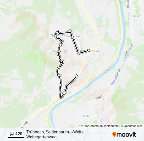 420 Bus Line Map