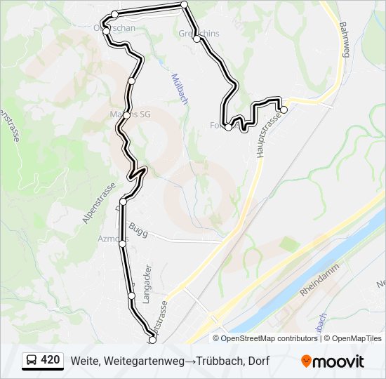 420 Bus Line Map