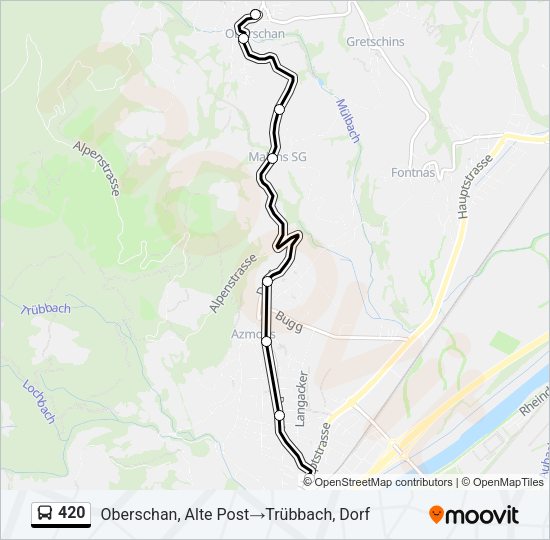 420 Bus Line Map