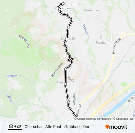 420 Bus Line Map
