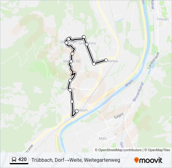 420 Bus Line Map