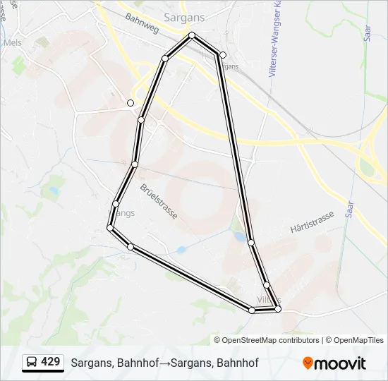 429 Bus Line Map