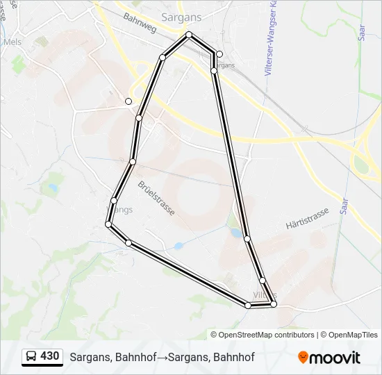 430 Bus Line Map