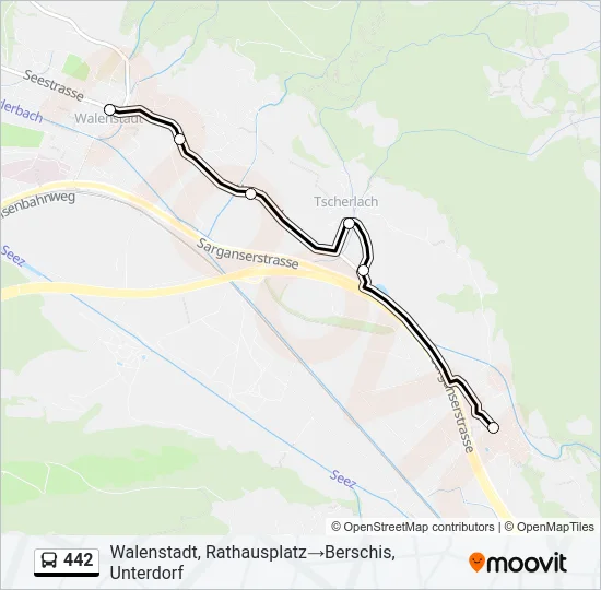442 Bus Line Map