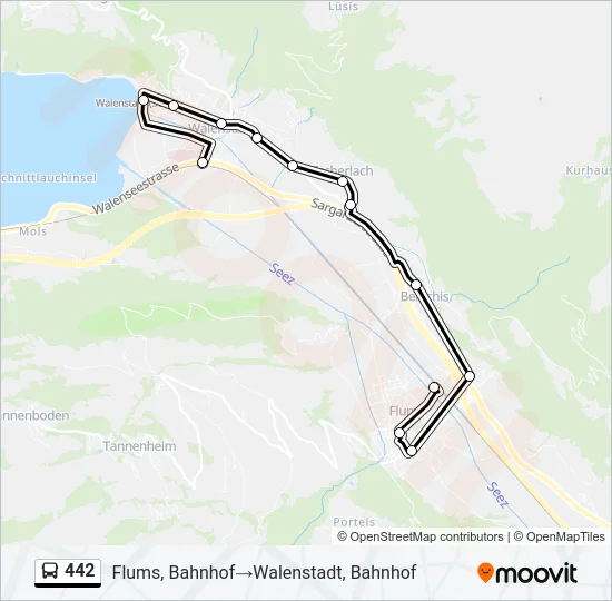 442 Bus Line Map