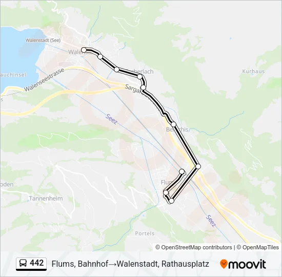 442 Bus Line Map