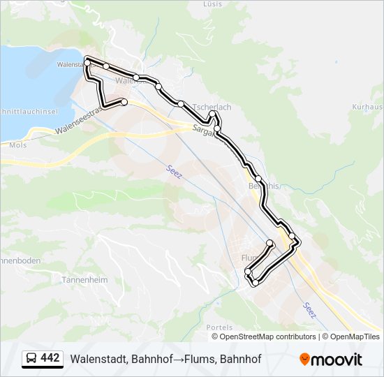 442 Bus Line Map