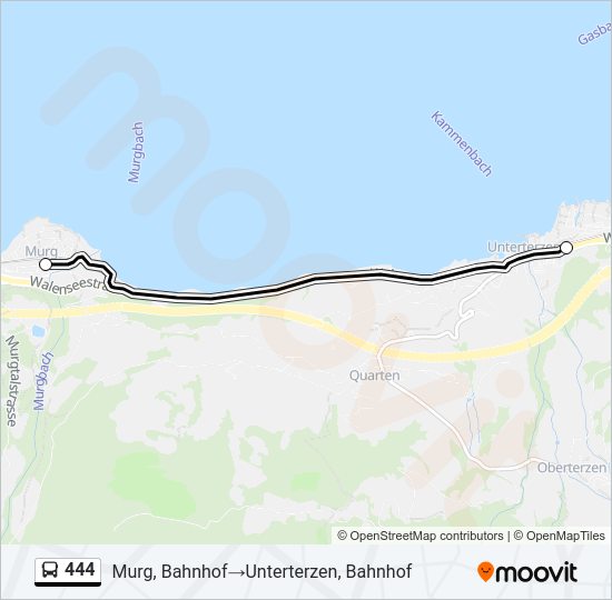 444 Bus Line Map