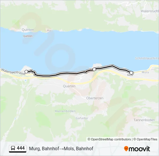 444 Bus Line Map