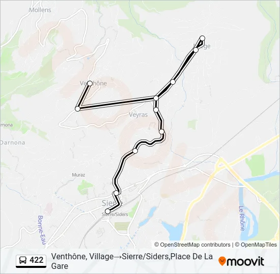 422 Bus Line Map