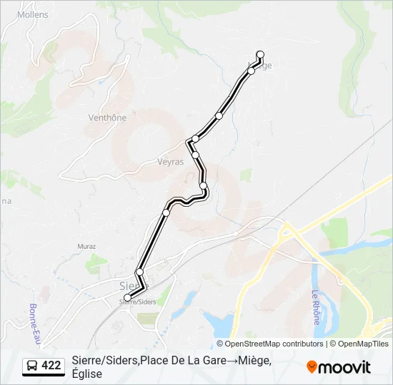 422 Bus Line Map