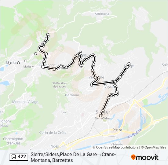 422 Bus Line Map