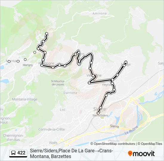 422 Bus Line Map