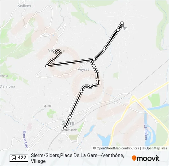 422 Bus Line Map