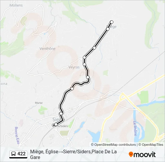 422 Bus Line Map