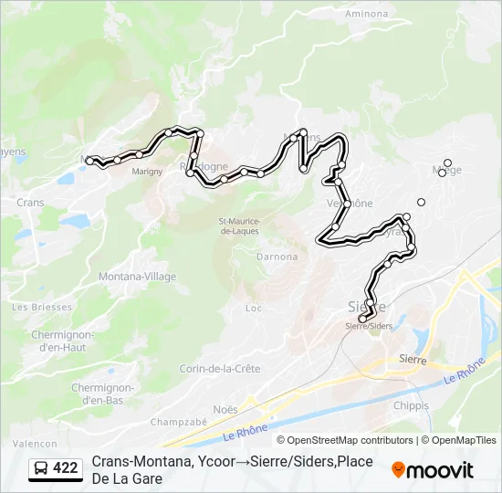 422 Bus Line Map