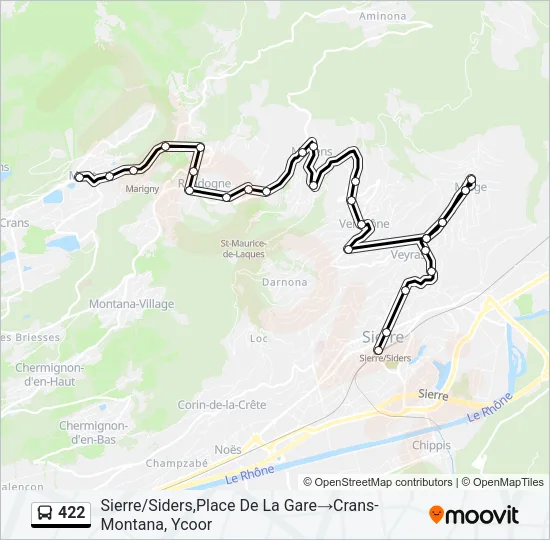 422 Bus Line Map