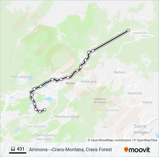 431 Bus Line Map