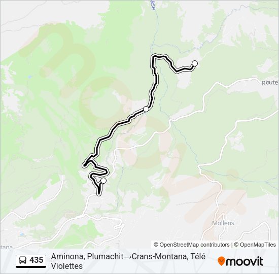 435 Bus Line Map