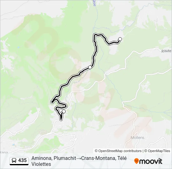 435 Bus Line Map