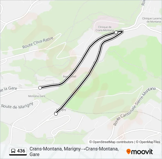 436 Bus Line Map