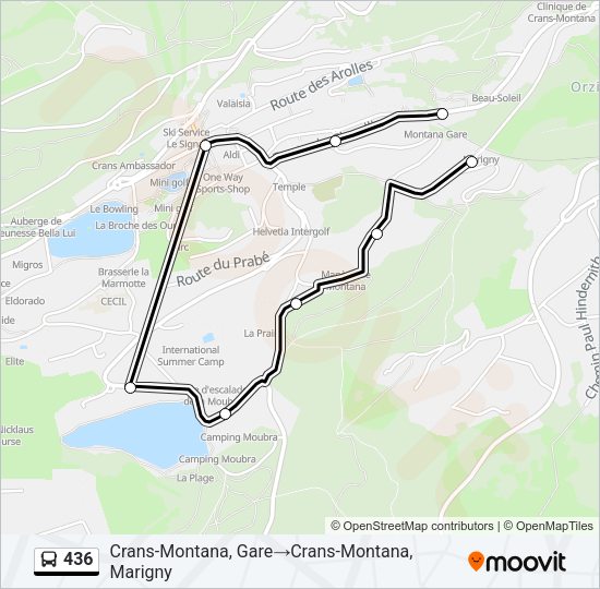 436 Bus Line Map