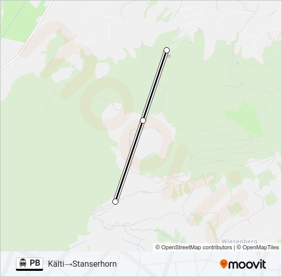 PB Cable Car Line Map