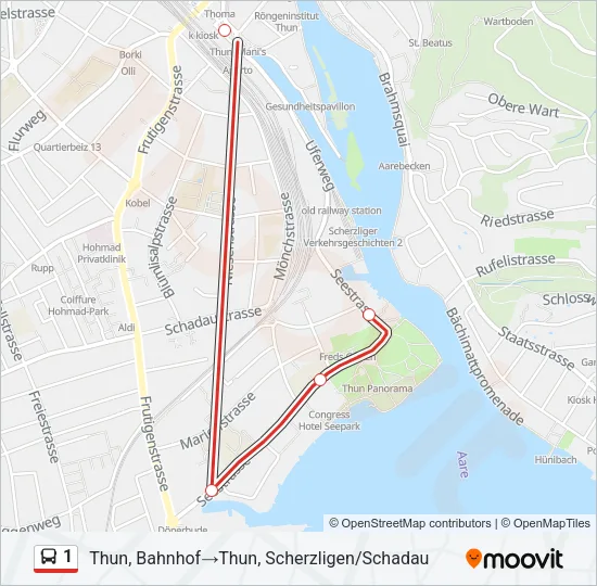 1 Bus Line Map