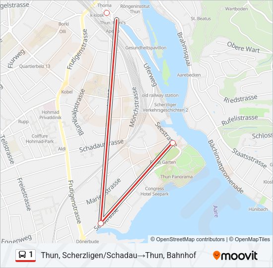 1 Bus Line Map