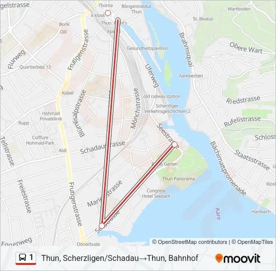 1 Bus Line Map