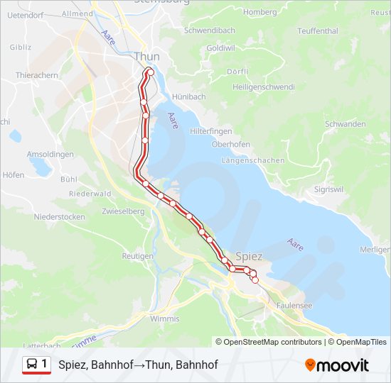 1 Bus Line Map