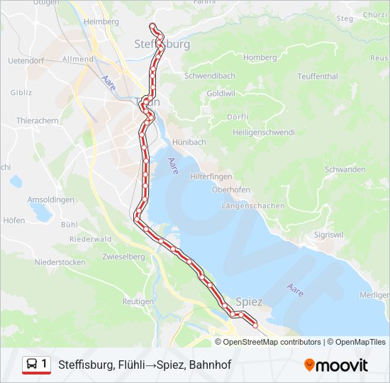 1 Bus Line Map