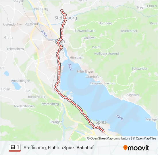 1 Bus Line Map