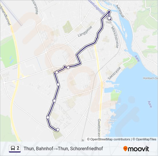 2 Bus Line Map