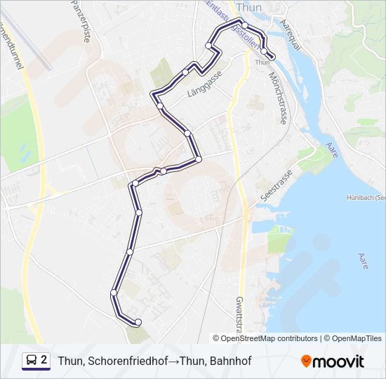 2 Bus Line Map